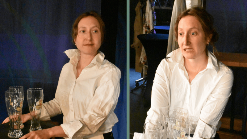 Kellnerin Anni auf der Probe