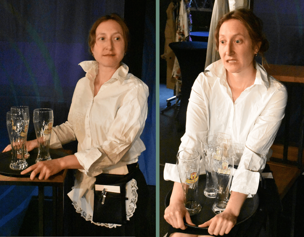 Kellnerin Anni auf der Probe